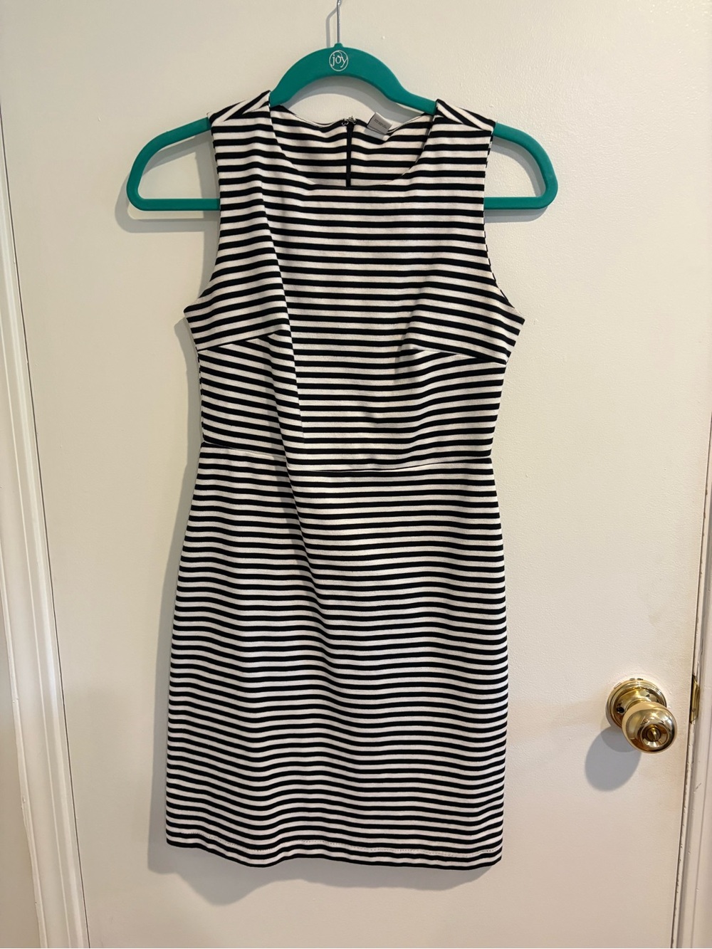 Old Navy Black and White Striped Mini Sheath Dress